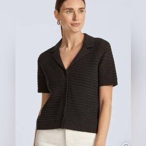 Everlane Cotton Crochet Knit Polo